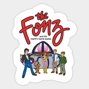 The Fonz Cartoon Sticker